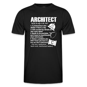 Architect Architect Definition - Men's Functional T-Shirt - black - Front - AI Model Male 178 dark (178cm)
