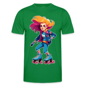 Cool Skater Hip Hop Girl - Men's Functional T-Shirt - kelly green - Front - AI Model Male 178 dark (178cm)