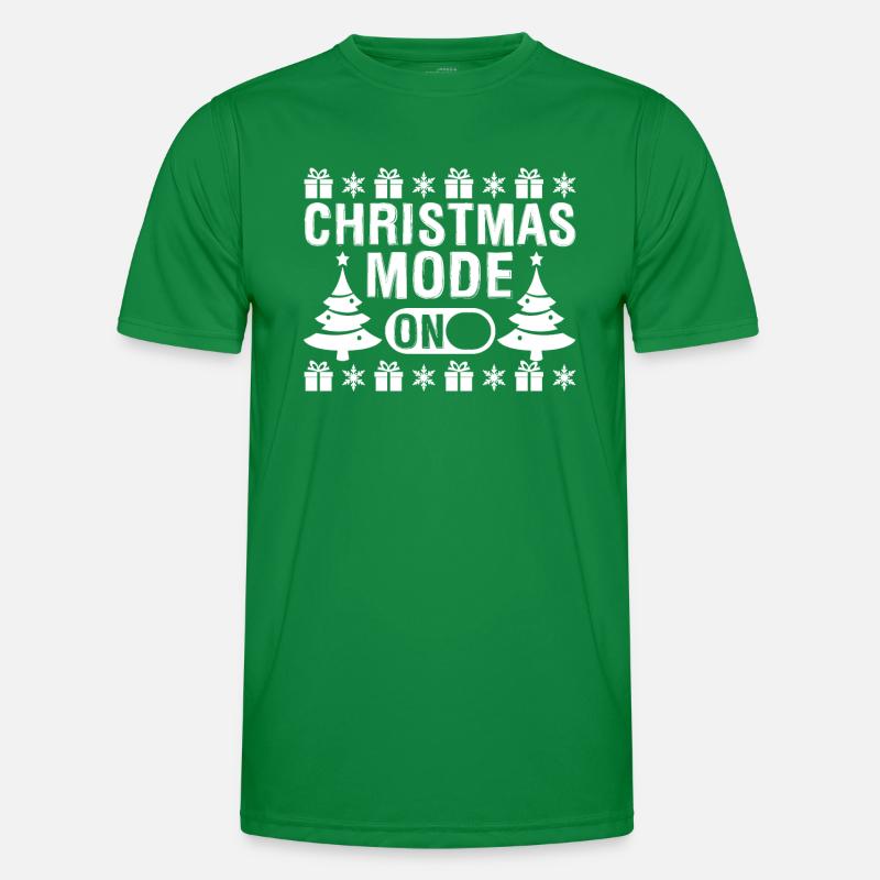 Funny Christmas Mode On Men's Functional T-Shirt