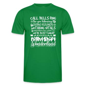 Christmas Nightshift Wonderland Christmas - Men's Functional T-Shirt - kelly green - Front - AI Model Male 178 dark (178cm)