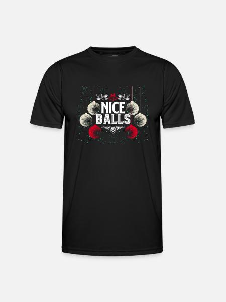 Christmas Nice Balls - Men's Functional T-Shirt - black