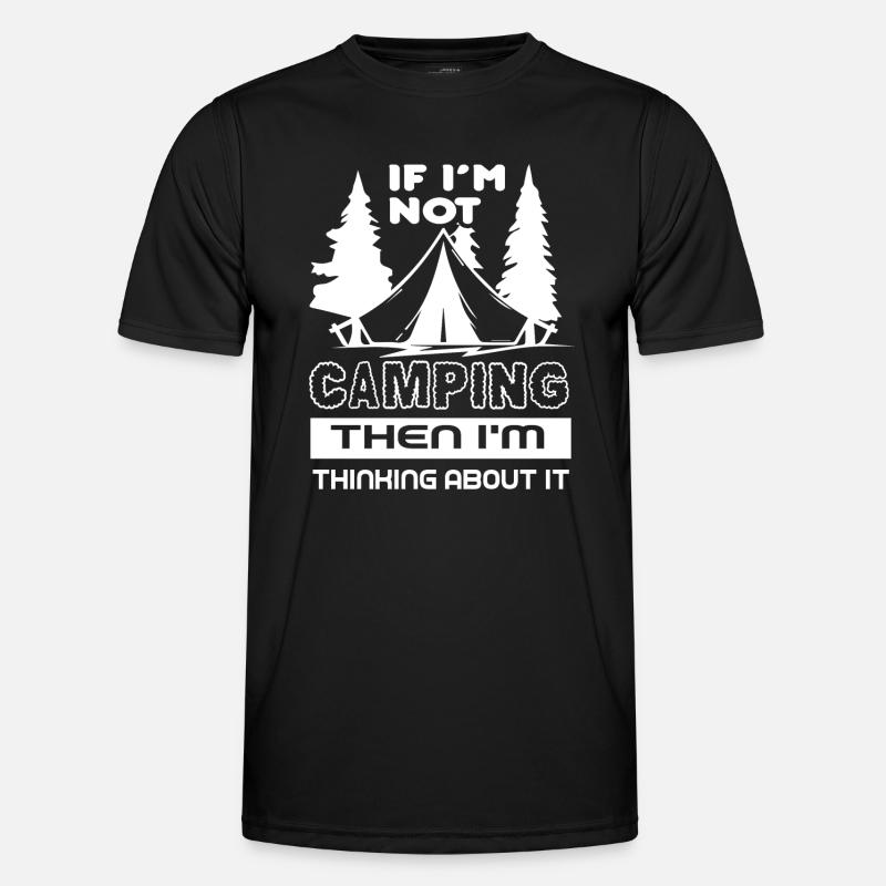 Thinking About Camping - Men's Functional T-Shirt - black