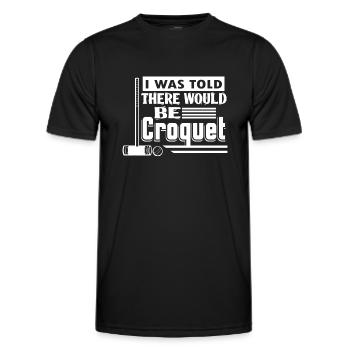 I Was Told There Would Be Croquet - Men's Functional T-Shirt - black - Front - AI Model Male 178 dark (178cm)
