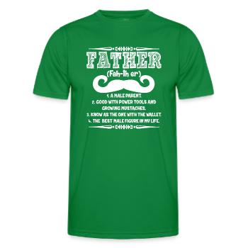 Father Good With Power Tools Father's day - Men's Functional T-Shirt - kelly green - Front - AI Model Male 178 dark (178cm)