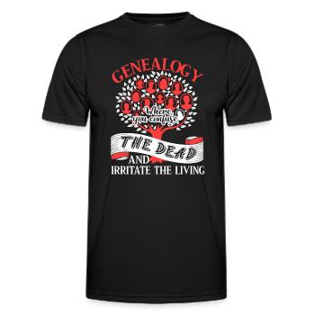 Genealogy Confuse The Dead - Men's Functional T-Shirt - black - Front - AI Model Male 178 dark (178cm)