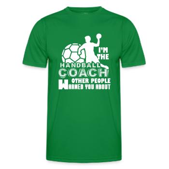 Handball I am The Handball Coach - Men's Functional T-Shirt - kelly green - Front - AI Model Male 178 dark (178cm)