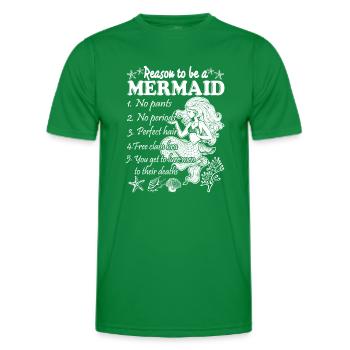 Reason To Be A Mermaid - Men's Functional T-Shirt - kelly green - Front - AI Model Male 178 dark (178cm)
