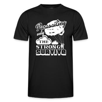 Parasailing Only The Strong Survive - Men's Functional T-Shirt - black - Front - AI Model Male 178 dark (178cm)