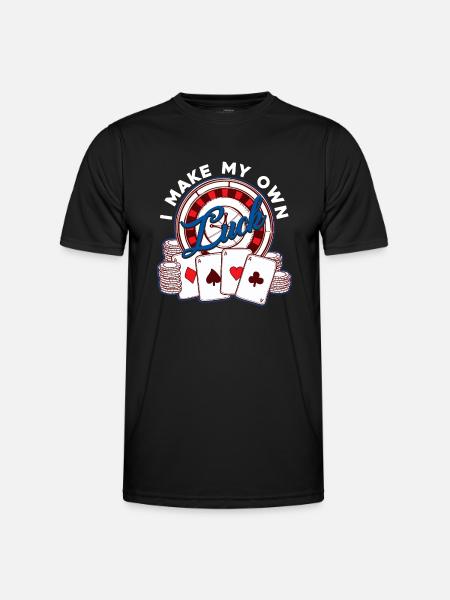 I Make My Own Luck Poker - Men's Functional T-Shirt - black