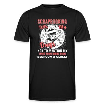 Scrapbook Scrapbooking Fills My Days - Men's Functional T-Shirt - black - Front - AI Model Male 178 dark (178cm)