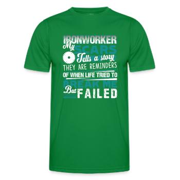 Ironworker Proud To Be An Ironworker - Men's Functional T-Shirt - kelly green - Front - AI Model Male 178 dark (178cm)