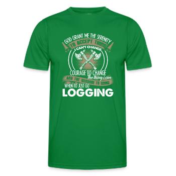 Logger Just Go Logging - Men's Functional T-Shirt - kelly green - Front - AI Model Male 178 dark (178cm)