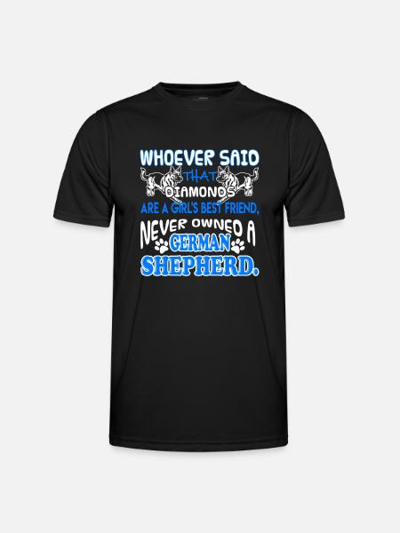 German Shepherd Best Friend - Men's Functional T-Shirt - black