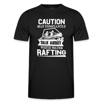 Talk About Whitewater Rafting - Men's Functional T-Shirt - black - Front - AI Model Male 178 dark (178cm)