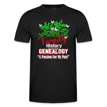 Genealogy A Passion For My Past - Men's Functional T-Shirt - black - Front - AI Model Male 178 dark (178cm)