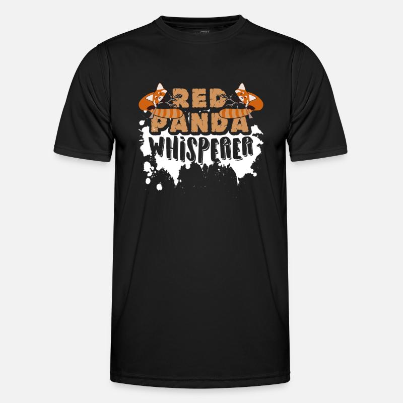 Red Panda Whisperer - Men's Functional T-Shirt - black