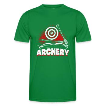 Archery Arrow Funny Archery Gifts - Men's Functional T-Shirt - kelly green - Front - AI Model Male 178 dark (178cm)