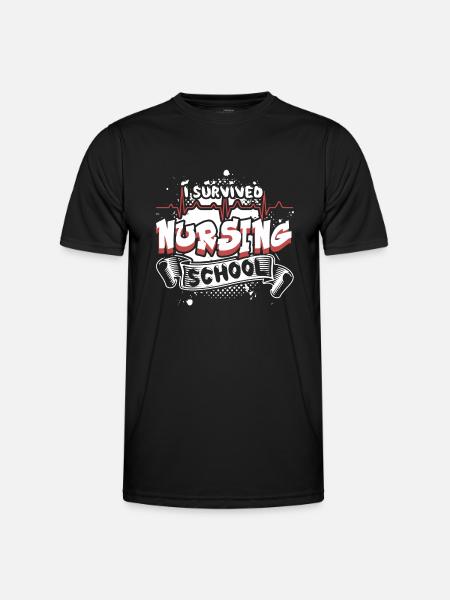 I Survived Nursing School - Men's Functional T-Shirt - black