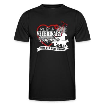I am A Veterinary Technician - Men's Functional T-Shirt - black - Front - AI Model Male 178 dark (178cm)