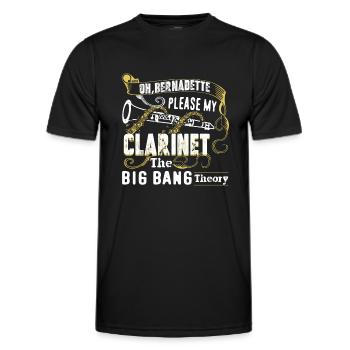 Please My Clarinet The Big Band Theory - Men's Functional T-Shirt - black - Front - AI Model Male 178 dark (178cm)
