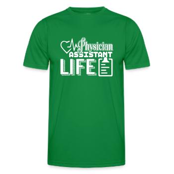 Funny Physician Assistant Life - Men's Functional T-Shirt - kelly green - Front - AI Model Male 178 dark (178cm)