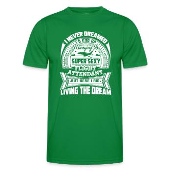 Marrying A Flight Attendant - Men's Functional T-Shirt - kelly green - Front - AI Model Male 178 dark (178cm)