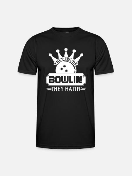 Bowlin They Hatin Bowling - Men's Functional T-Shirt - black