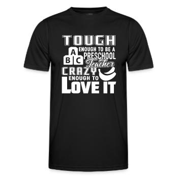 Preschool Teacher Love It - Men's Functional T-Shirt - black - Front - AI Model Male 178 dark (178cm)