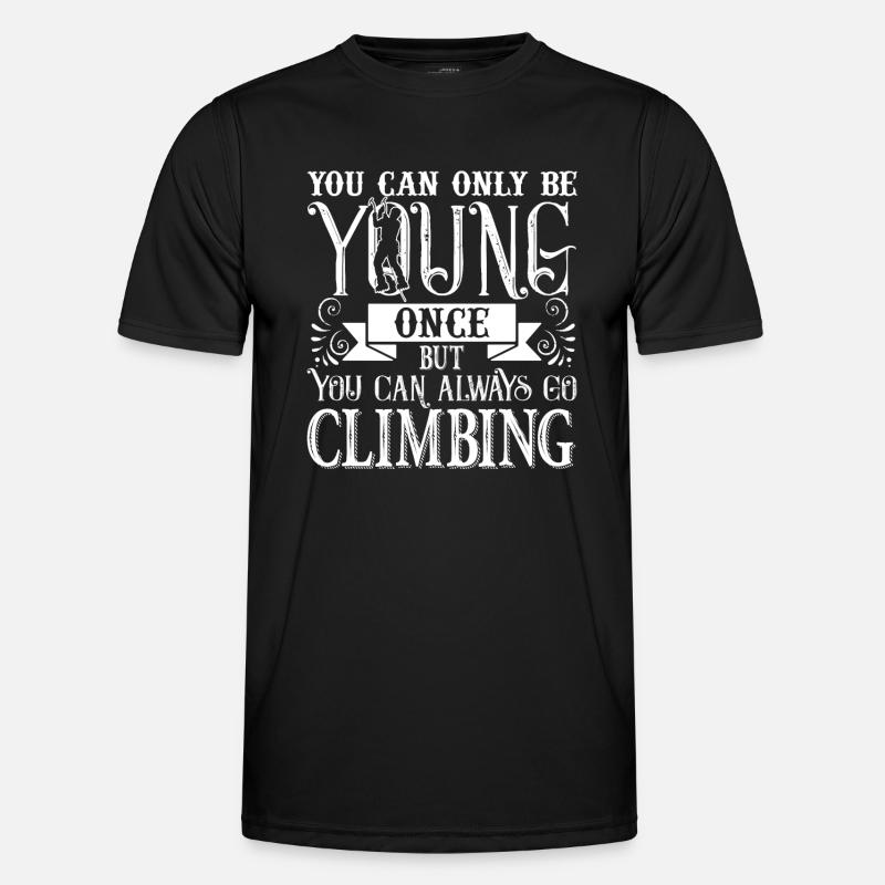 Climbing Always Go Climbing - Men's Functional T-Shirt - black