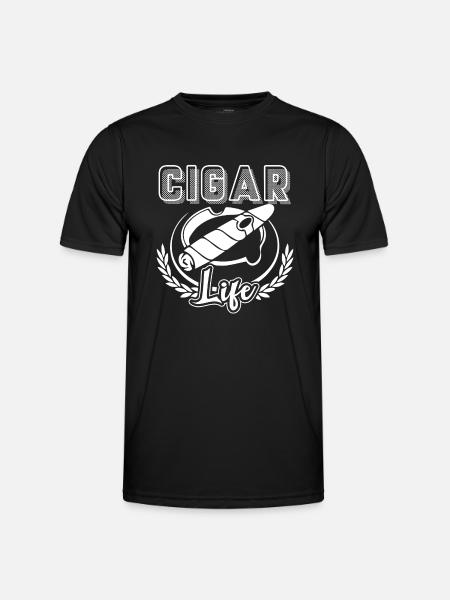 Cigar Smoking Cigar Life - Men's Functional T-Shirt - black
