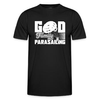 God Family Parasailing - Men's Functional T-Shirt - black - Front - AI Model Male 178 dark (178cm)