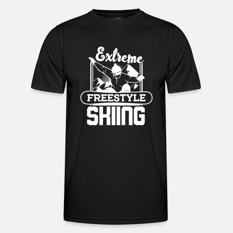 Skiing Extreme Freestyle Skiing - Men's Functional T-Shirt - black