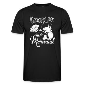 Mermaid Grandpa Mermaid - Men's Functional T-Shirt - black - Front - AI Model Male 178 dark (178cm)