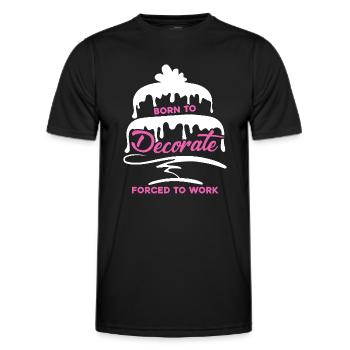 Cake Decorator Born To Cake Decorator - Men's Functional T-Shirt - black - Front - AI Model Male 178 dark (178cm)