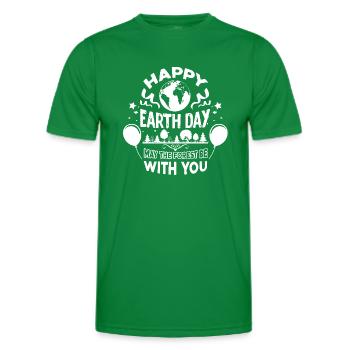 Happy Earth Day May The Forest be With You - Men's Functional T-Shirt - kelly green - Front - AI Model Male 178 dark (178cm)