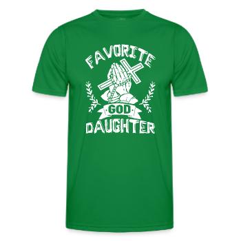 Daughter Favorite God Daughter Funny Father's day - Men's Functional T-Shirt - kelly green - Front - AI Model Male 178 dark (178cm)