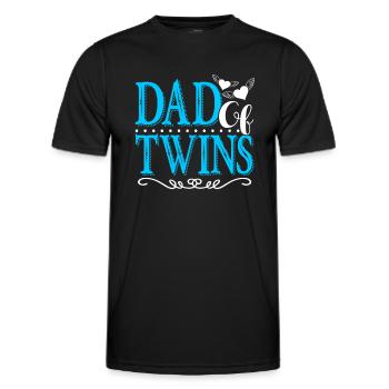 Father's Day Dad Of Twins - Men's Functional T-Shirt - black - Front - AI Model Male 178 dark (178cm)