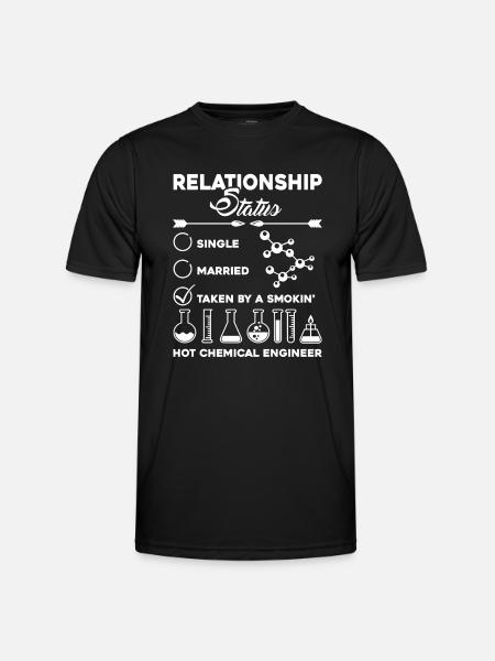 Chemical Technician Relationship Status - Men's Functional T-Shirt - black