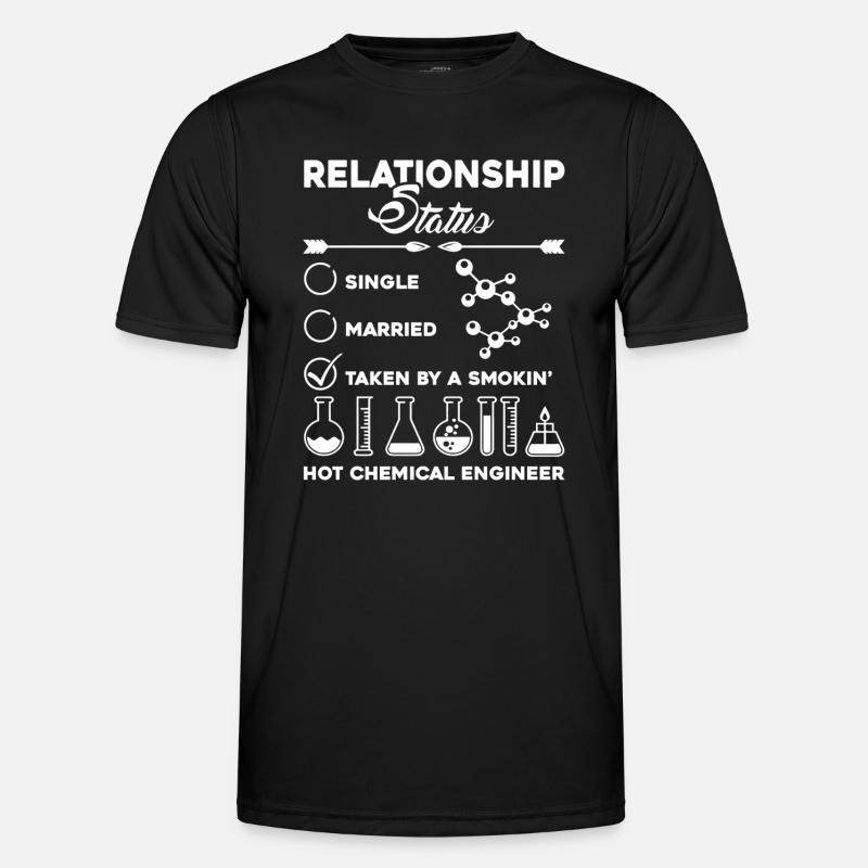 Chemical Technician Relationship Status - Men's Functional T-Shirt - black