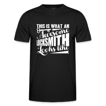 Locksmith Awesome Locksmith Looks Like - Men's Functional T-Shirt - black - Front - AI Model Male 178 dark (178cm)