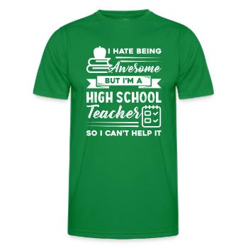 High School Teacher High School Teacher - Men's Functional T-Shirt - kelly green - Front - AI Model Male 178 dark (178cm)