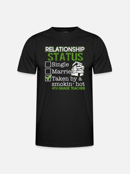 4th Grade Teacher Relationship Status - Men's Functional T-Shirt - black