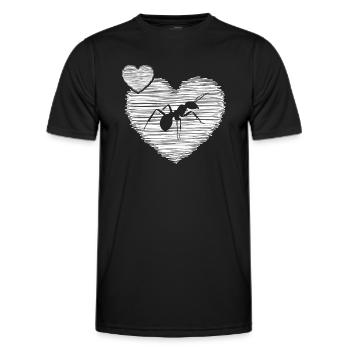 Ant ant State Fire ant Ant Friend - Men's Functional T-Shirt - black - Front - AI Model Male 178 dark (178cm)