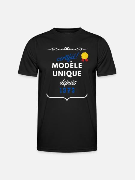 certifié unique 1973 homme - T-shirt sport Homme - noir