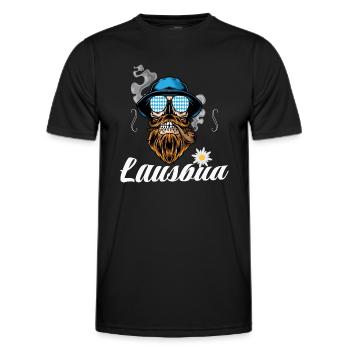 Lausbua Lederhosen - Männer Funktions-T-Shirt - Schwarz - Vorne - AI Model Male 178 dark (178cm)