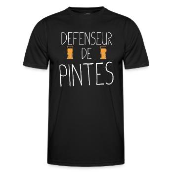 Défenseur de pintes cadeau humour football - T-shirt sport Homme - noir - Devant - AI Model Male 178 dark (178cm)