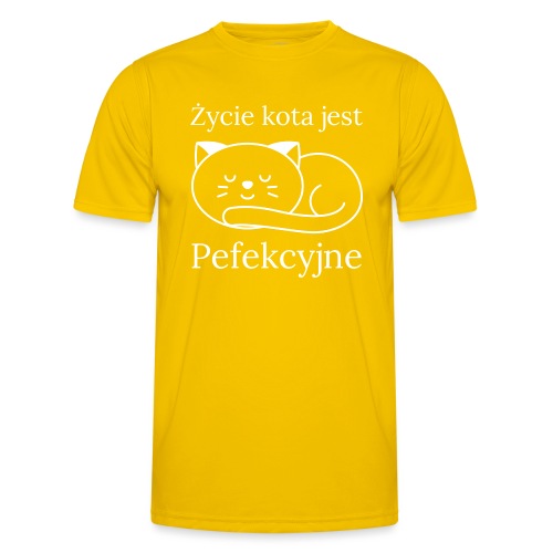 Życie kota jest perfekcyjne - Funkcjonalna koszulka męska