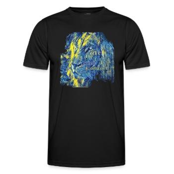 we do not seek comfort - Men's Functional T-Shirt - black - Front - AI Model Male 178 dark (178cm)