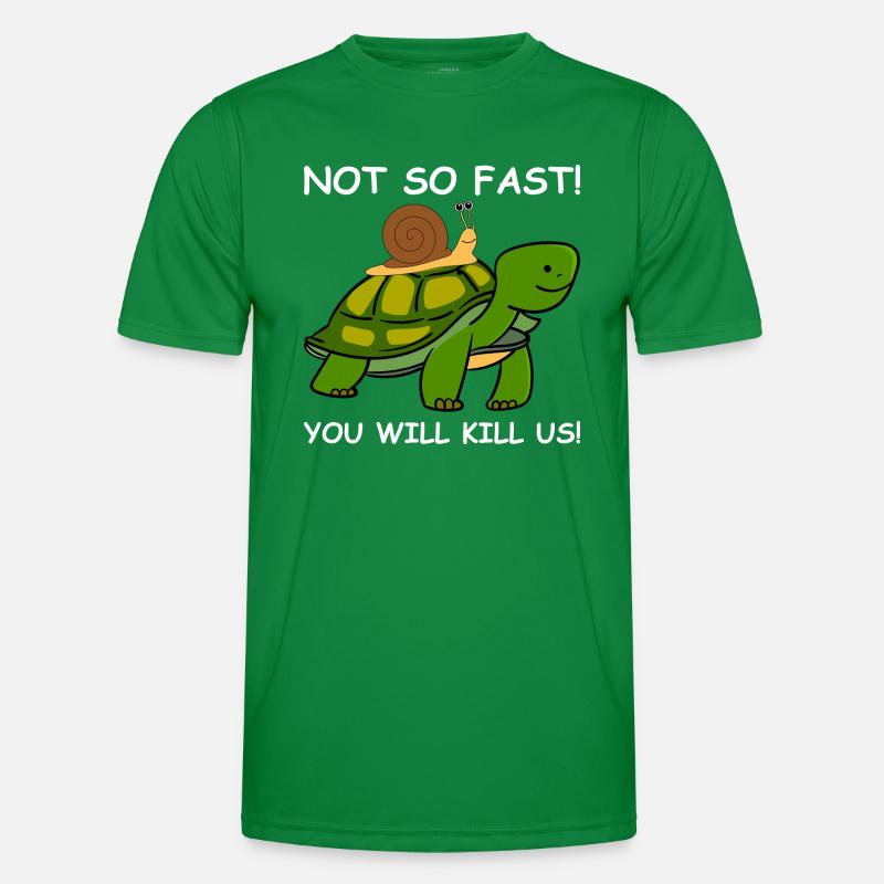 Turtle Snail NOT SO FAST Men's Functional T-Shirt