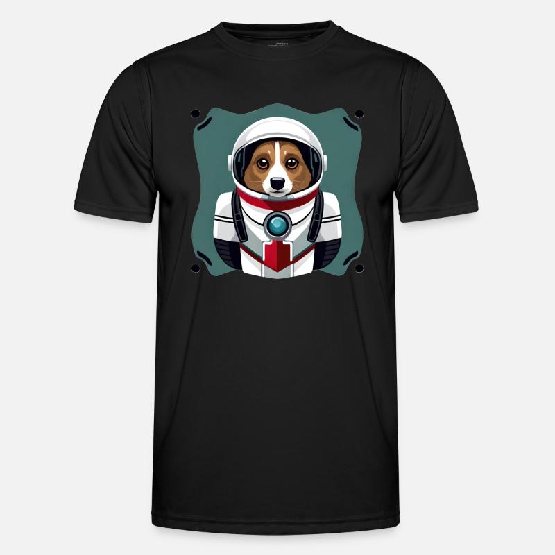 Chien dans l'espace T-shirt sport Homme